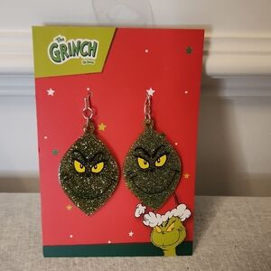 The Grinch Green Glitter Earrings